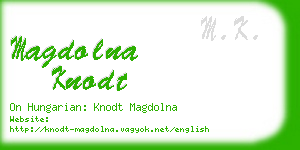 magdolna knodt business card